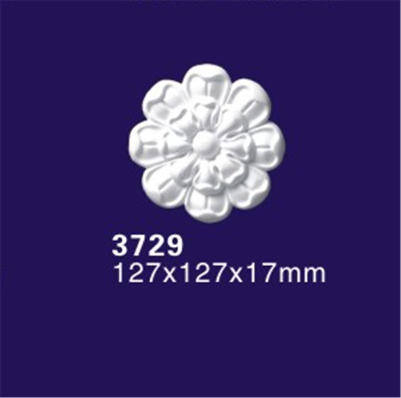 Flower Design Polyurethane Ornaments / Onlay / Applique / Veneer Accessories