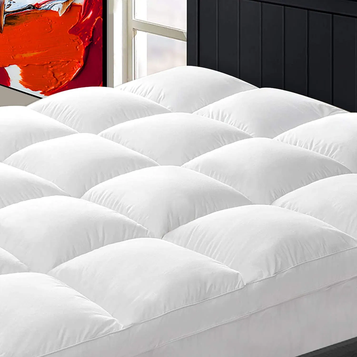 High Quality Soft Hotel Home Bed Mattress Pad Goose Down Feather Mattress Topper for Bedroom