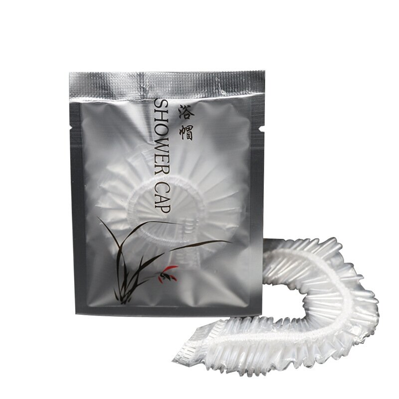 Clear Plastic Bath Cap Hotel Bathroom Amenity Shower Cap