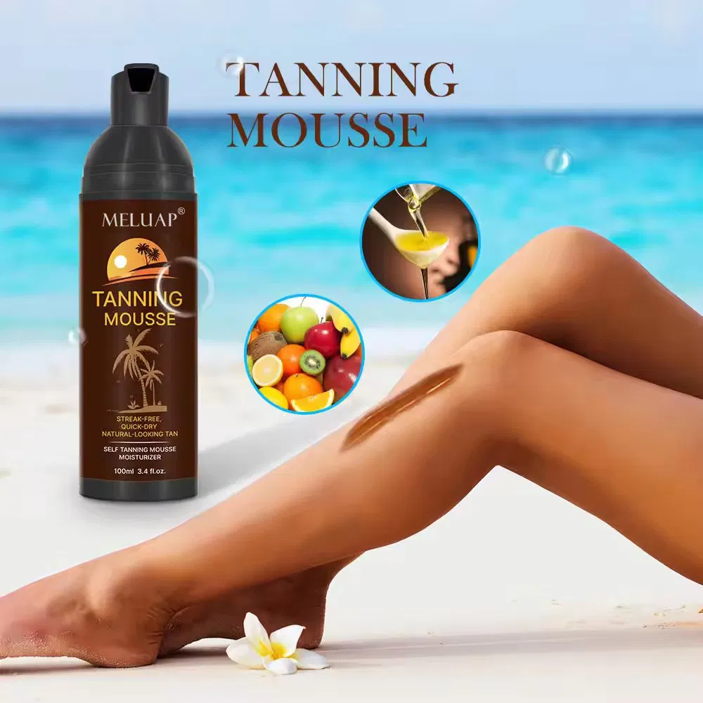 OEM/ODM Private Label Natural Organic Sunless Tanner Mousse Fake Tan Foaming Bronzing Tanning Mousse Spray Tan
