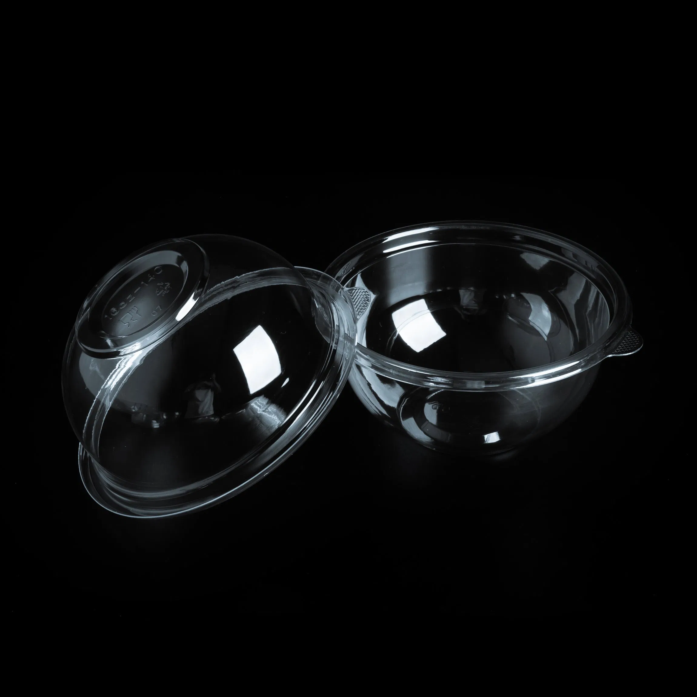 Elegant Portable Transparent Salad Bowl for Fresh Fruits and Vegetables