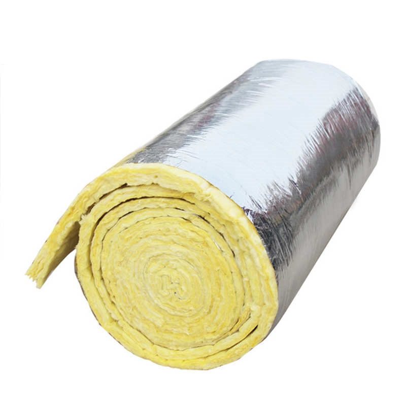 Thermal Resistant Mineral Heat Insulation Acrylic Yellow Building Material Cotton with Aluminum Foil Fiberglass Roll Glass Wool Blanket for Sound Absorption