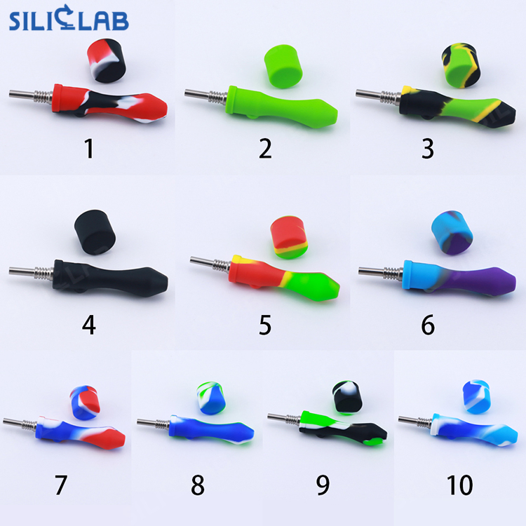 Nectar Collector DAB Straw Mini Smoke Collector Filter Smoking Pipe with 10mm Titanium Nail