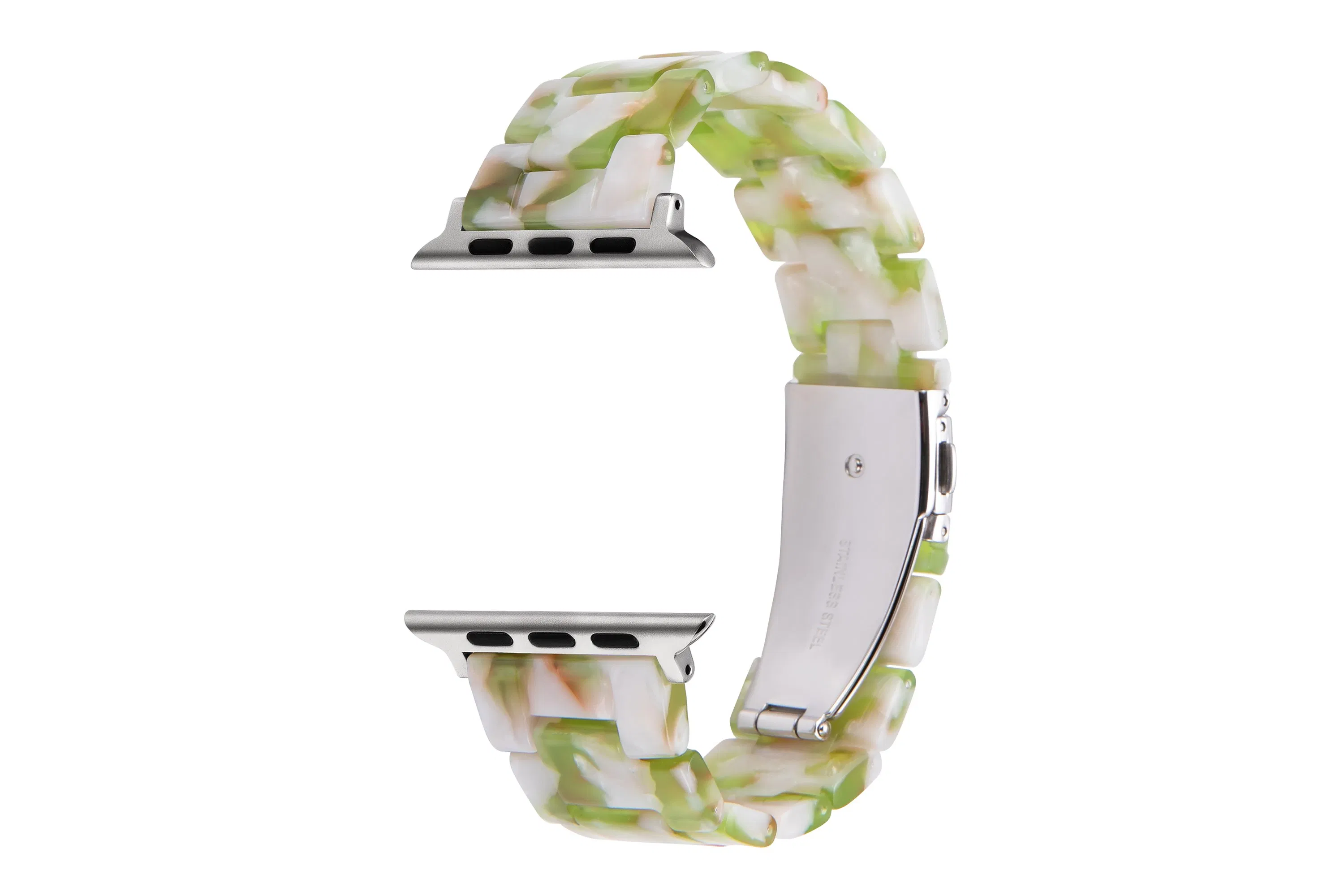 Light Watch Band Fashion Resin iWatch Band Bracelet Compatible with Copper Stainless Steel Buckle for Apple Watch 38 mm/40 mm/41 mm