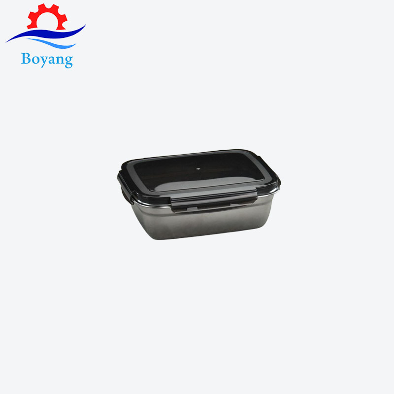 304 Stainless Steel Rectangular Food Preservation Lunch Preparation Storage Box Container Set
