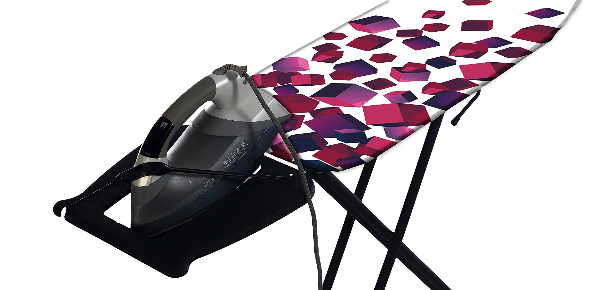 Colorful Foldable Space Saving Ironing Board Easy Storage Adjustable Height with Extra Cover