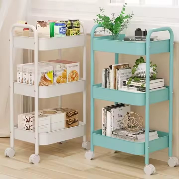 Rolling Trolley Cart with Drawer Multifunctional Storage Organizer with Wheels