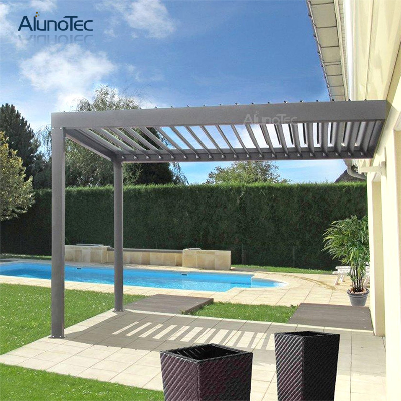 Wall Mounted Motorized Aluminium Pergolas for Decking