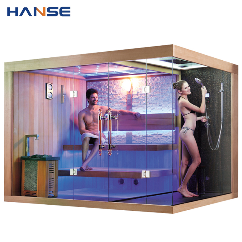 Luxury Sauna Cabin and Economy Steam Shower Room Modern Dry Wet Steam Bath Sauna Room