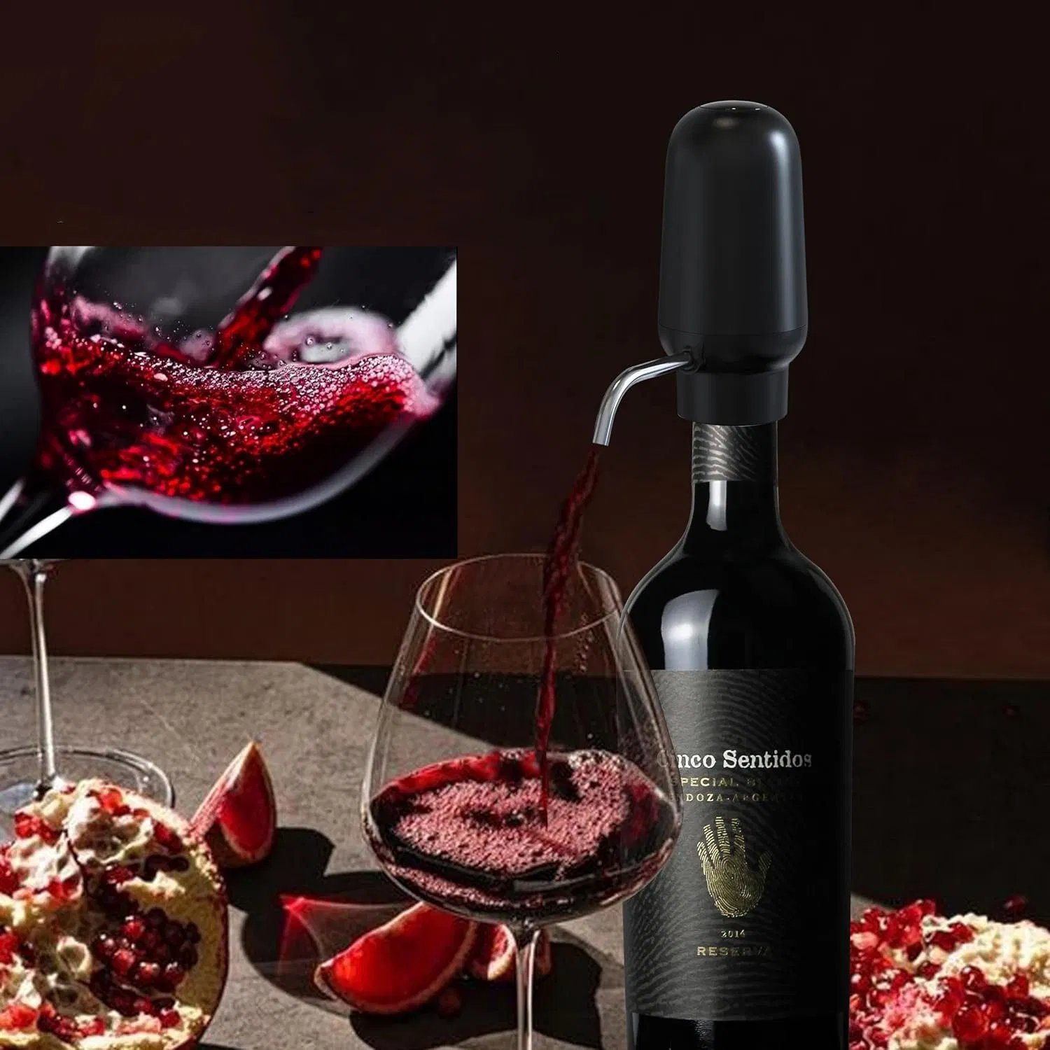 User-Friendly Design Portable Variable Electric Decanter Wine Air Aerator Set for Black Box Black Diamond Black Opal