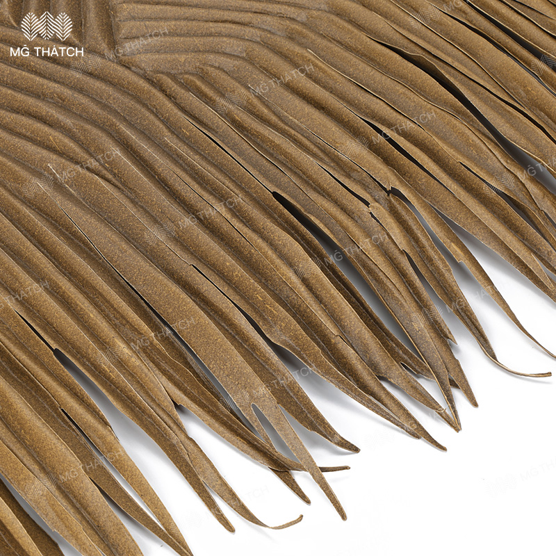 Cheap Fireproof Palms Artificials Synthetic Palapa Roofing Thatch HDPE Plastic Faux Palm Leaves Thatching for Roof Decorations
