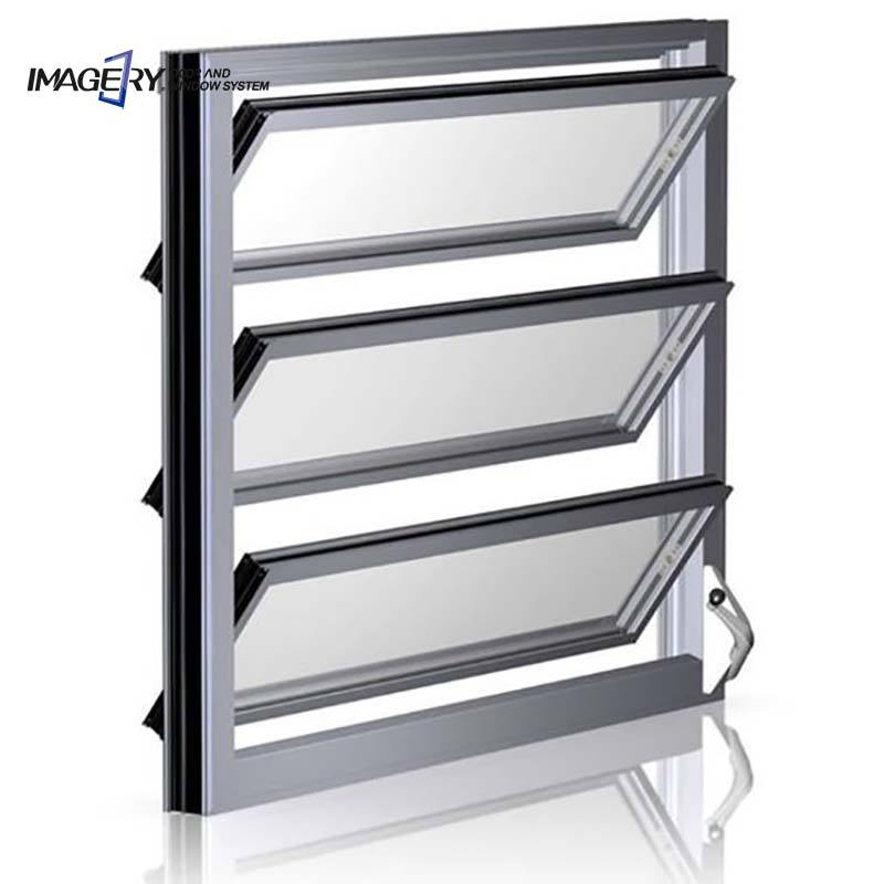 Modern Customized Vertical Aluminium Framed Glass Shutter Louver Jalousie Window New Design for Residential Use
