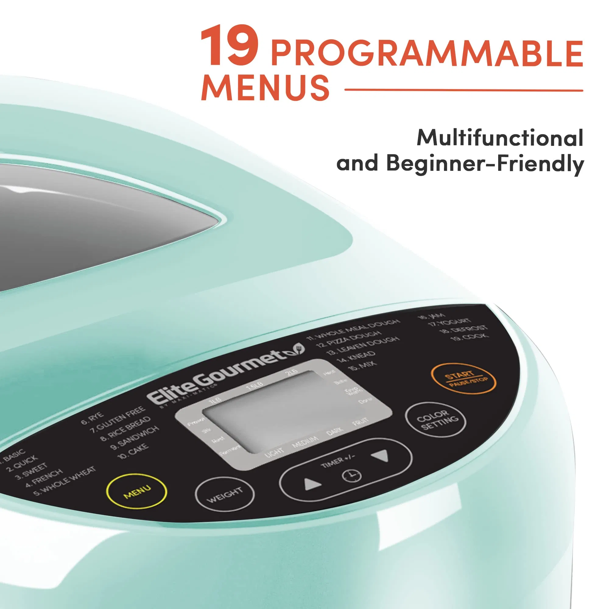 Machine Loaf Sizes Menu Functions Gluten Free Programmable Bread Maker