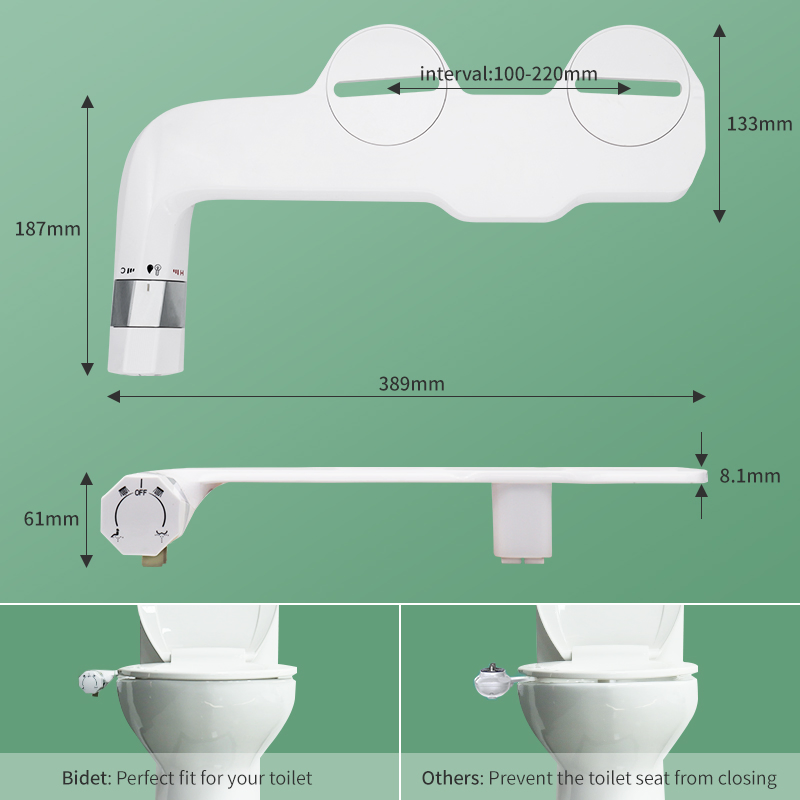 Water mixer Home Use Self Cleaning double Nozzle Sprayer bidet attachment