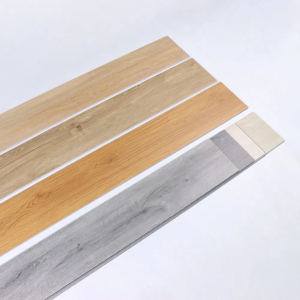 Indoor Decoration Floor Waterproof 6mm Luxury Wood Grain Rigid Lvt Vinyl Click Tiles Plank Spc Flooring with IXPE