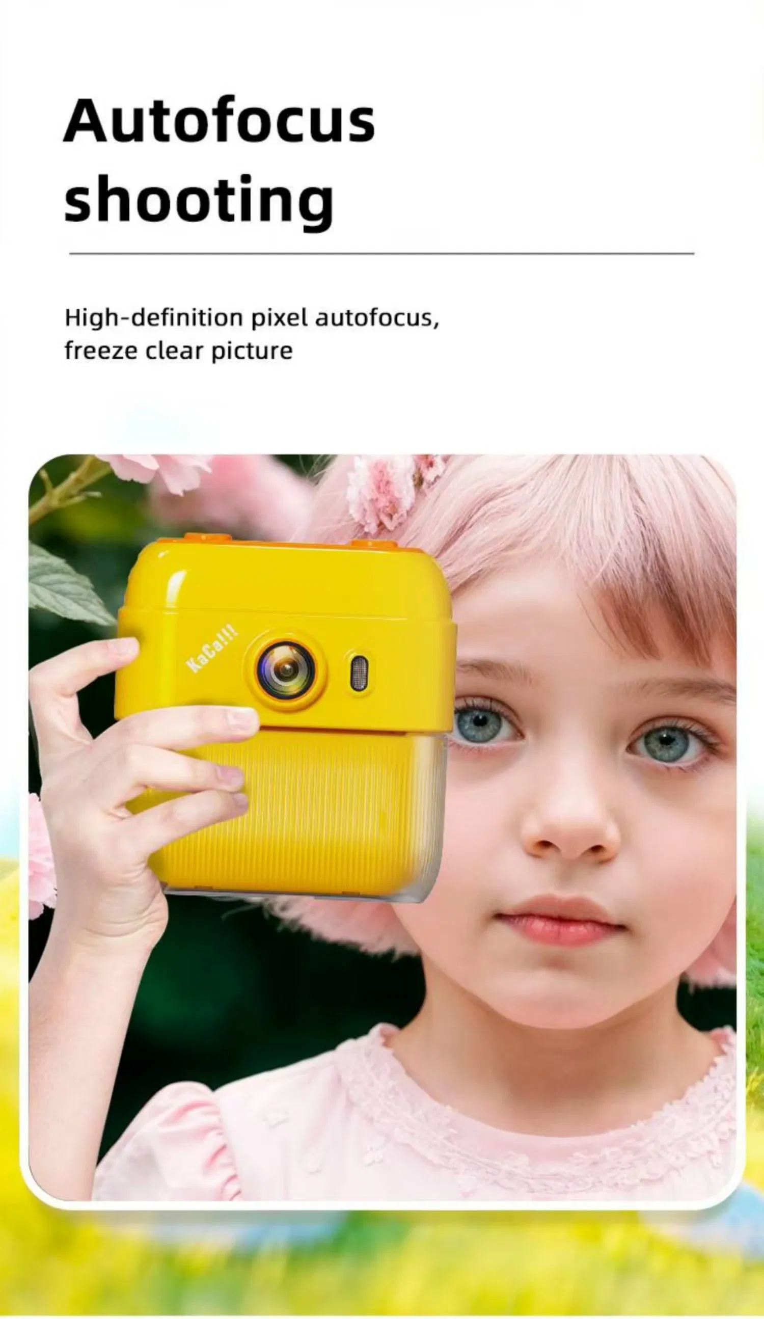 Детская камера с LCD экраном 2.4 дюйма, 48МП