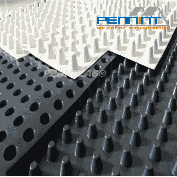 HDPE Dimple Drainage Sheets / Waterproofing in White, Black, and Green
