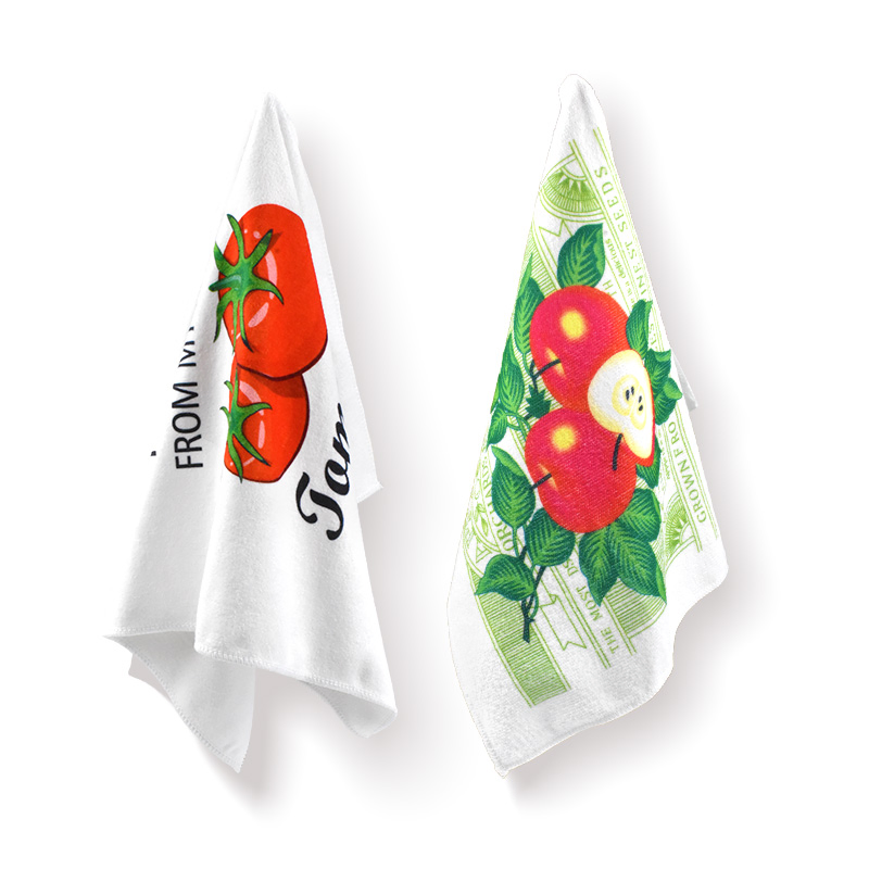 Microfiber Waffle Weave Dish Towels Tea Towels Highly Absorbent with Hanging Loop Dishcloths Designer Prints