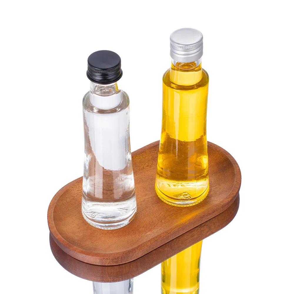 Portable Kitchen Vinegar Packaging Glass Olive Oil Dispenser Bottle Wholesale Clear 100ml Round Empty Cooking Oil Bottle