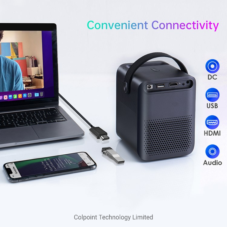 Hakomini Pl3 1080P HD Durable Movie Projector TV 2GB+8GB Android 10.0 200ans Home Theater with Dolby Sound EU Plug