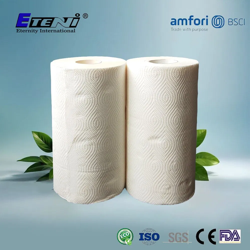 Wholesale 2 Ply Layer Ultra Soft White Kitchen Towel Roll