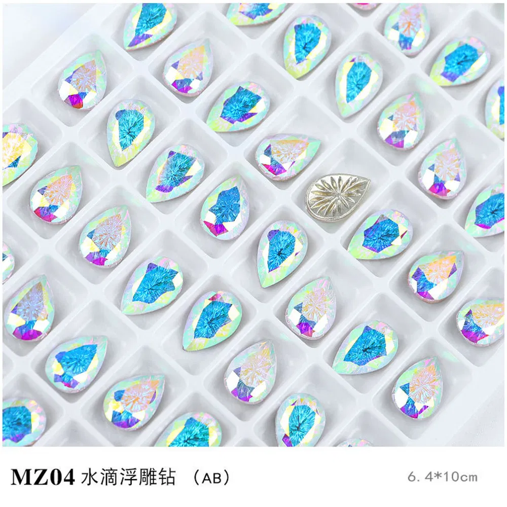 Wholosale 10 Styles Colorful Nail Art Crystal Stone Decoration/Accessory for Nail Beuty Designer