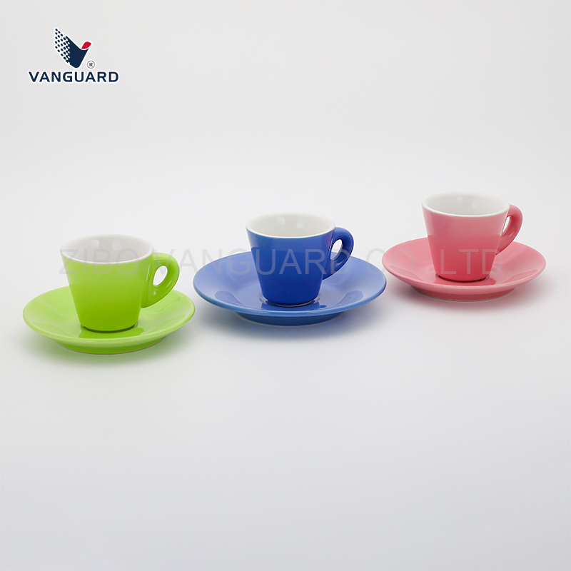 Набор чашек с блюдцами 100 мл, фарфор, под логотип