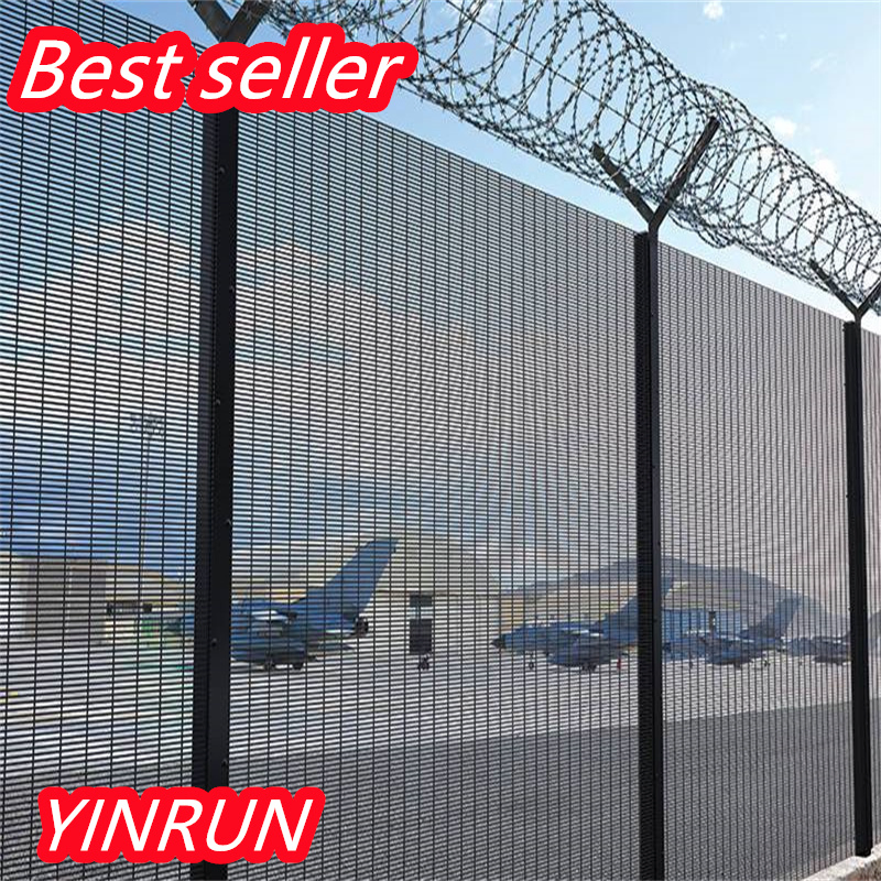 Yinrun Welded 358 Anti Climb Airport Security Fence Razor or Spikes Strengthened