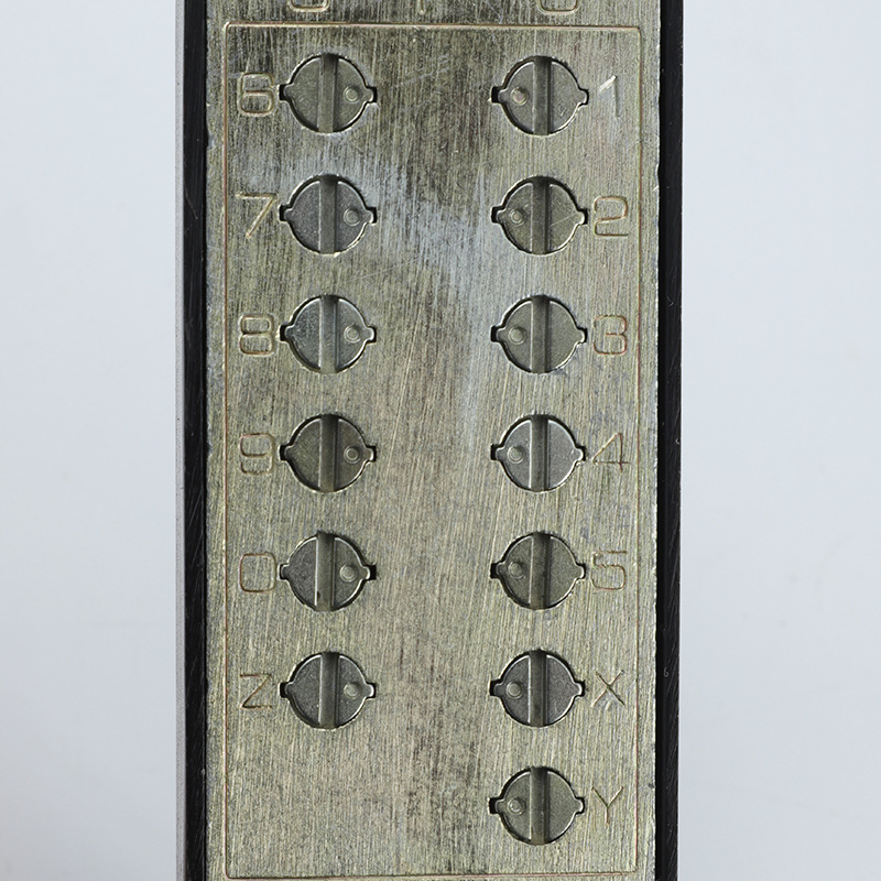 Security Wooden Door Handle with Push Button Lock, Mechanical Handle Door Lock