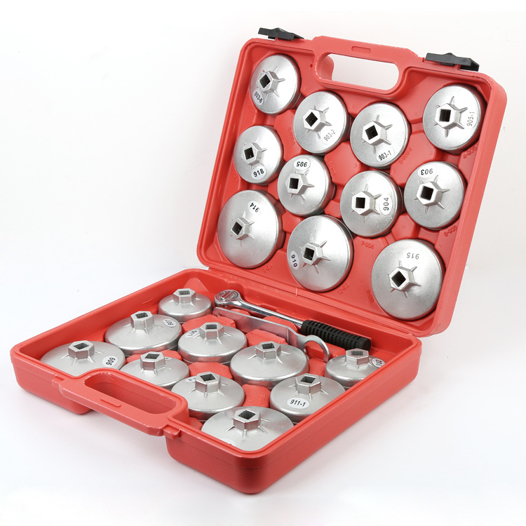 23PCS Oil Filter Wrench Set Vehicle Tools Aluminum Oil Filter Cap Wrench Set Oil Filter Wrench