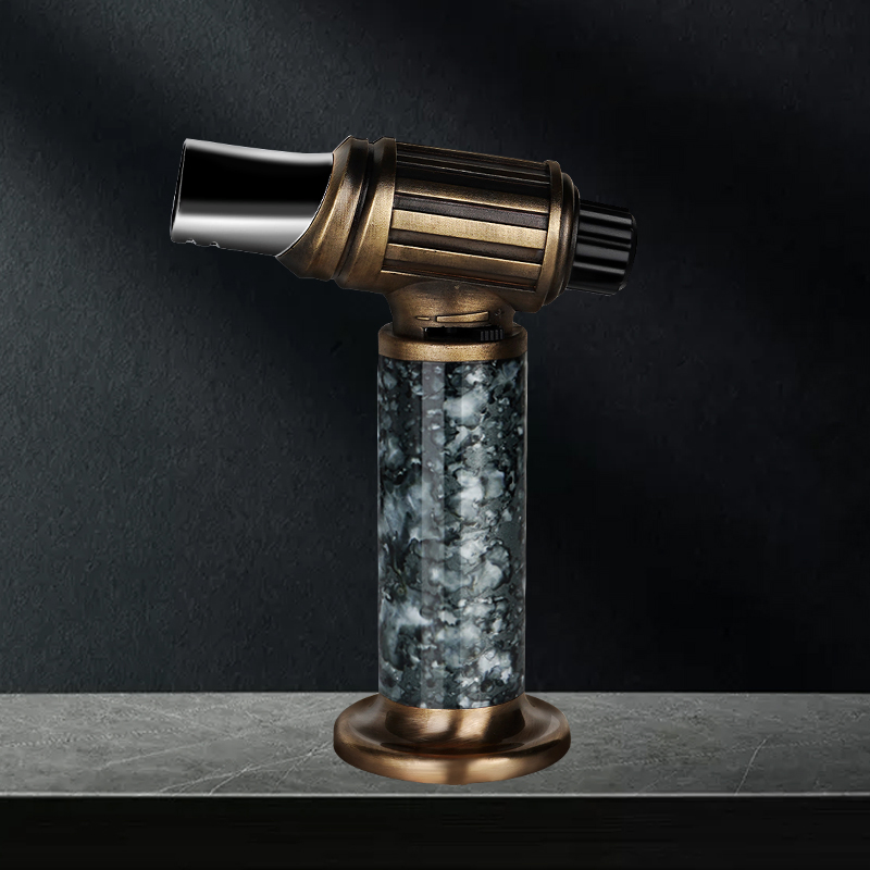 Three Stroke Flame Custom Logo Cigarette Smoke Bullet Butane Torch Lighter