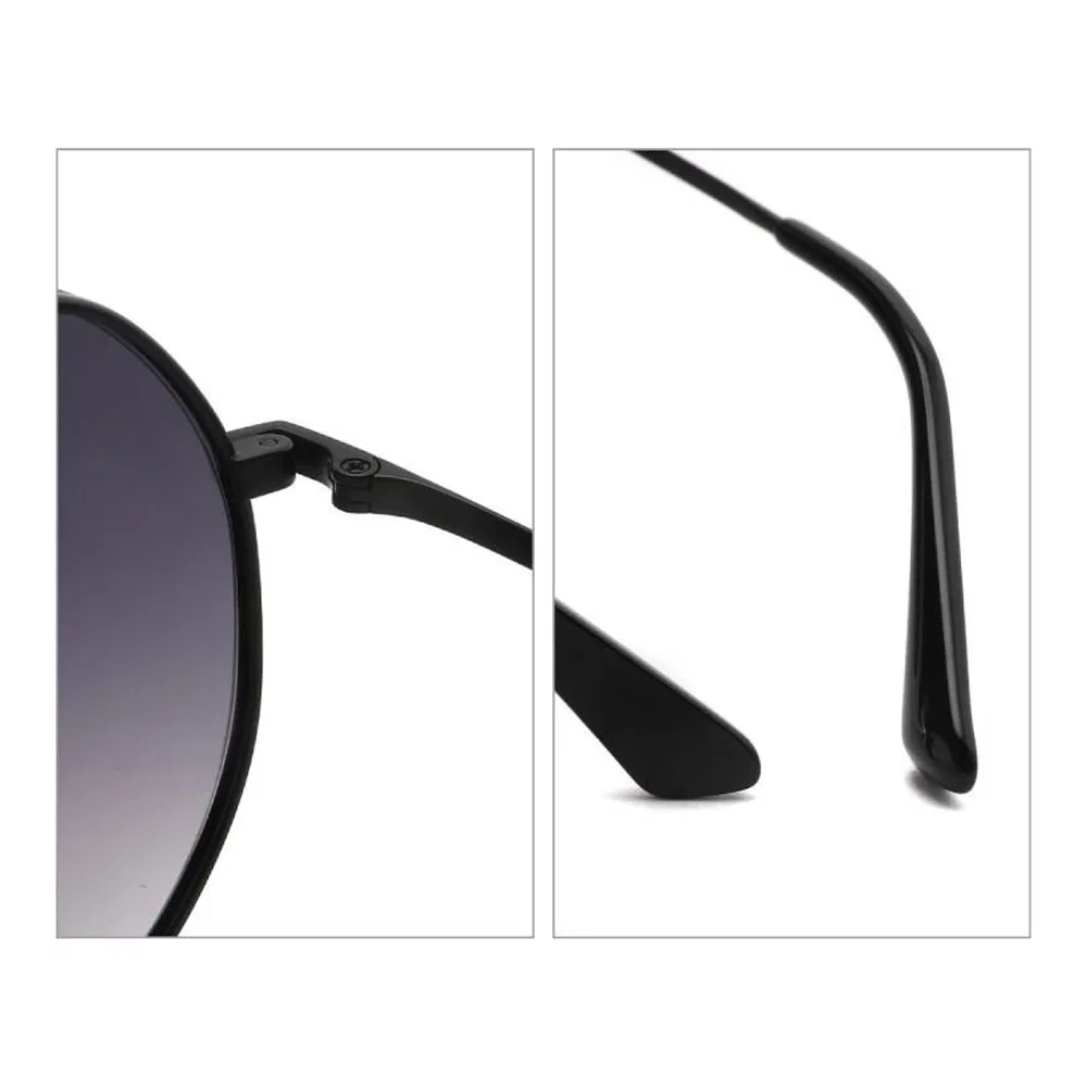 Ta-021 Titanium Aviator-Sunglasses with Gradient Lenses- Gold/Gun/Black