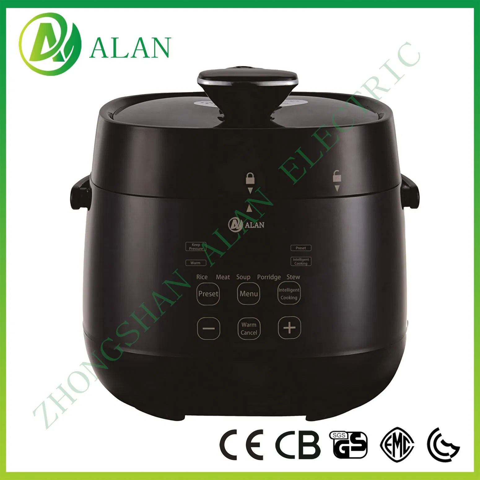 2 Liters Plastic Housing Touch and Knob Dual Controller Intelligent Mini Electrical Pressure Cookers with a Handle