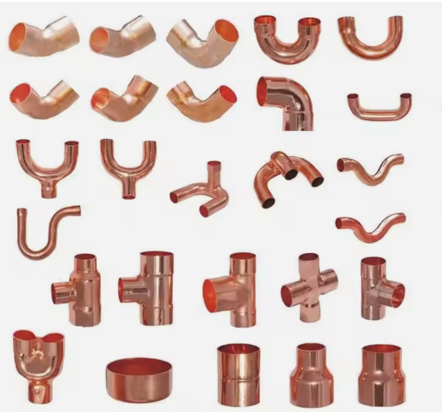 Refrigeration Parts Copper Pipe Fitting Distribute Connector Cxc Copper Pipes Fittings Tube