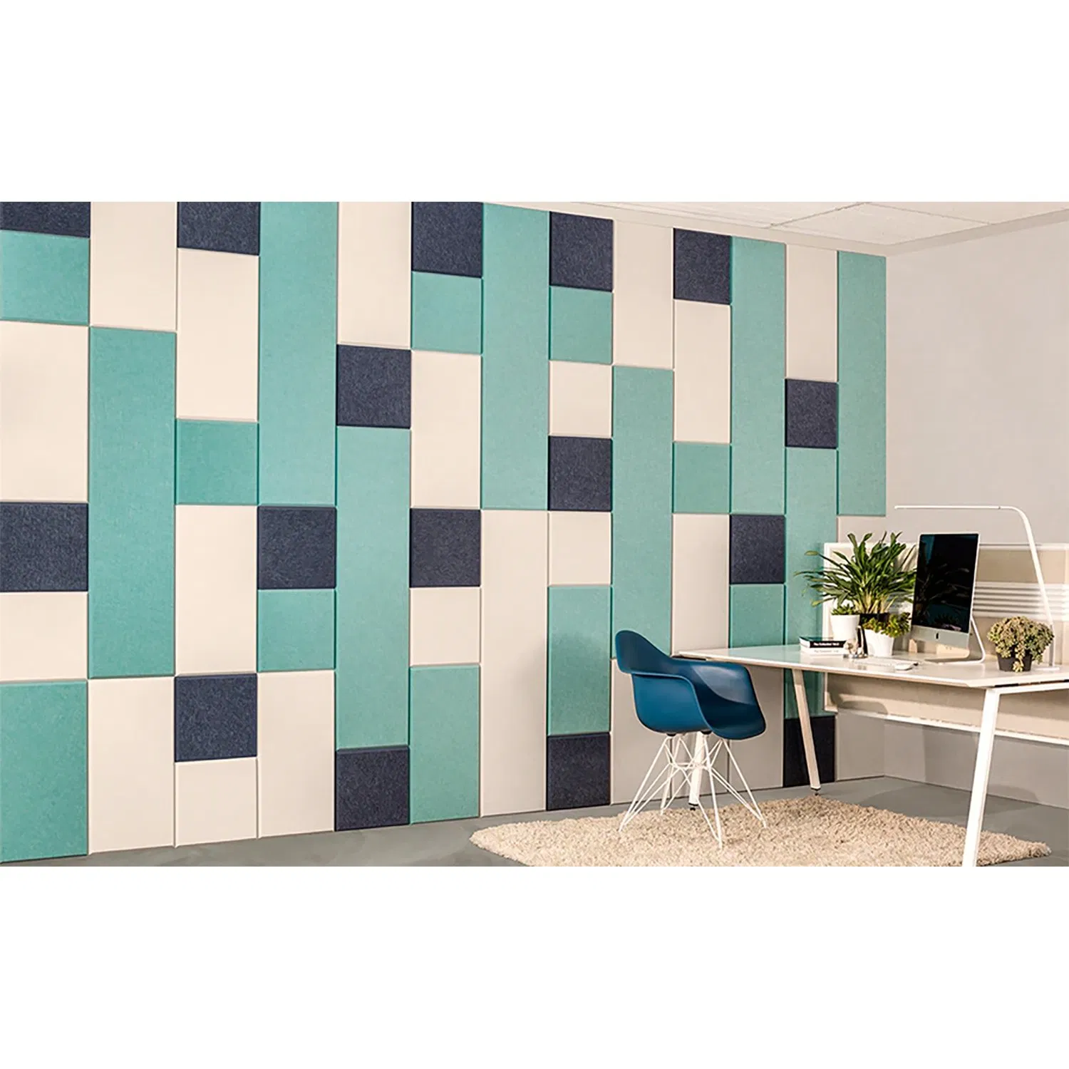 Sound Absorption Fabric Wall Polyester Fiber Interior Acoustic Panel for KTV