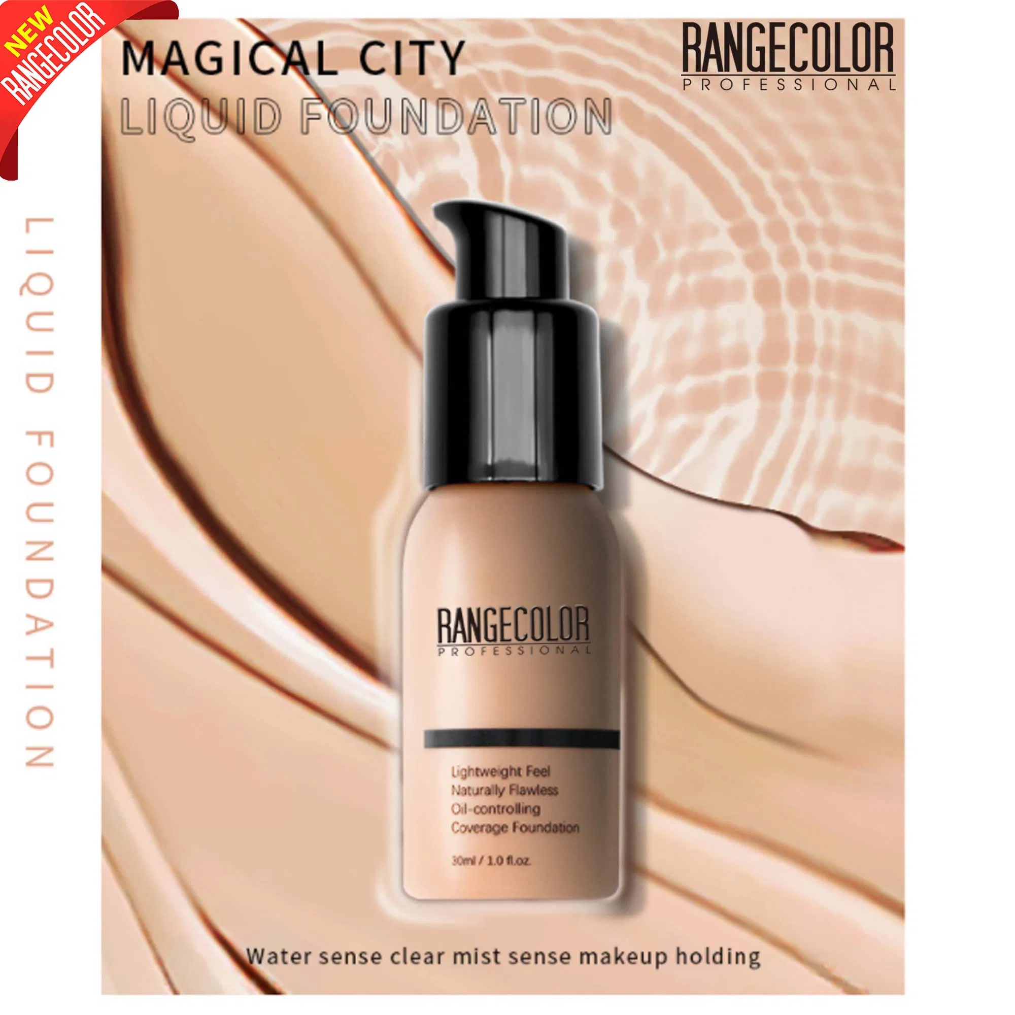 Private Label Long Lasting Full Coverage Makeup Flawless Liquid Foundation for Dark Skin, Natural, White Skin Matte Finish Light Weight Foundation Cream