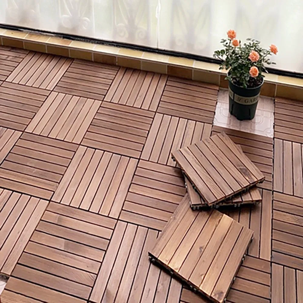 Waterproof Interlocking Composite Deck Tiles Square Living Outdoor WPC Floor Decking