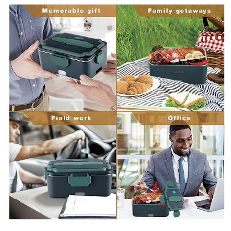 1.8L Electric Lunch Box Food Warmer Kitchenware Set for Car Home