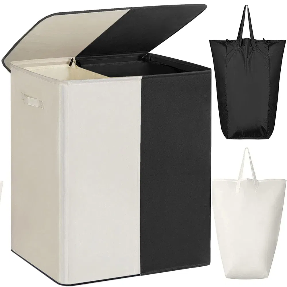 Stylish Laundry Basket for Home Use with Flip-Top and Handle
