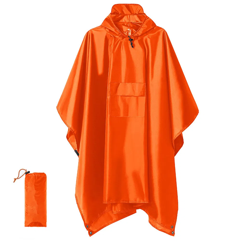 Lightweight Waterproof Ripstop Polyester PVC Rain Poncho