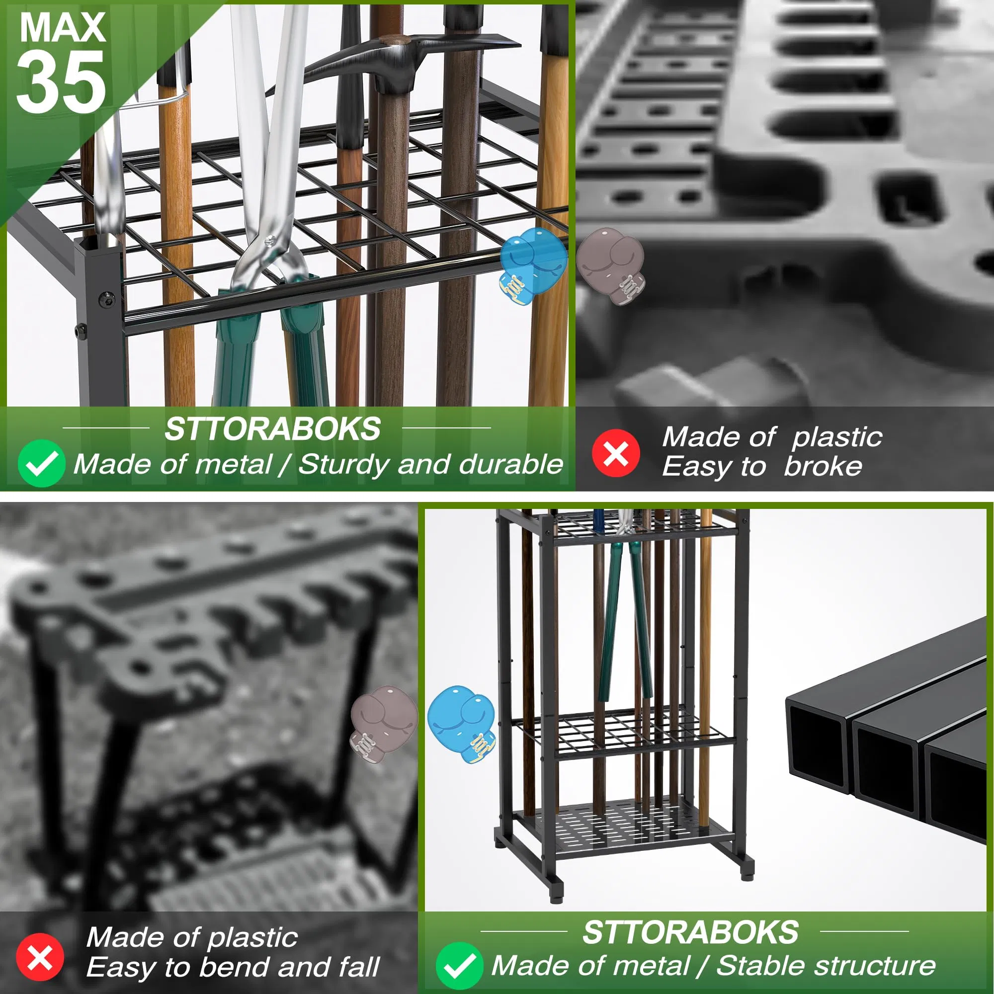 Multi-Functional Hardware Storage Shelf with Divided Compartments for Screws and Tools