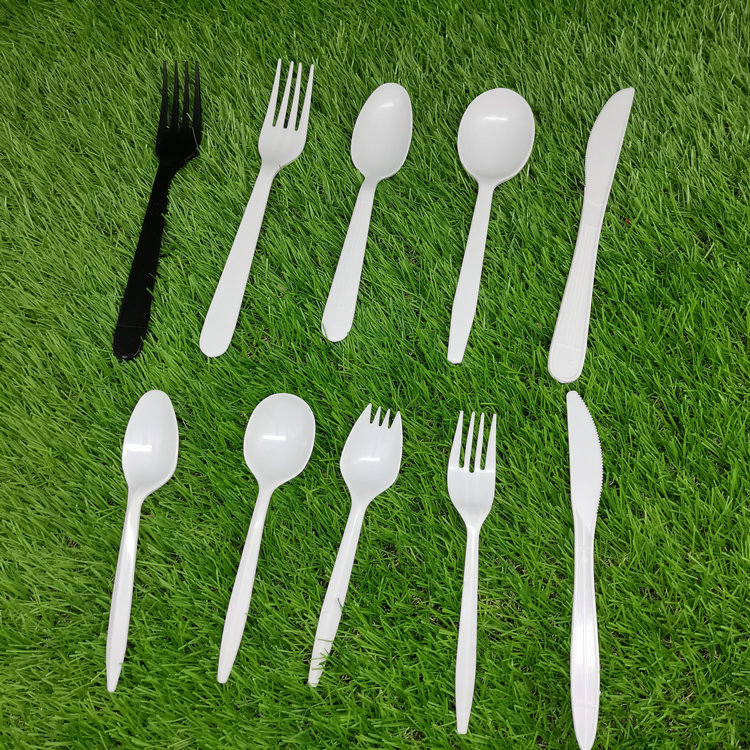 Tableware PP Knife Fork White Spoon Tea Spoon PP Cutlery