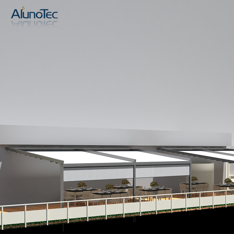 Motorized Outdoor Gazebo Retractable Roof Shading Awnings