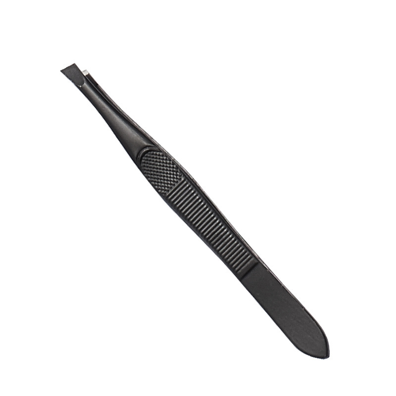 Slant Stainless Steel Men's Eyebrows Beard Mustache Facial Ingrown Hair Remover Tweezers