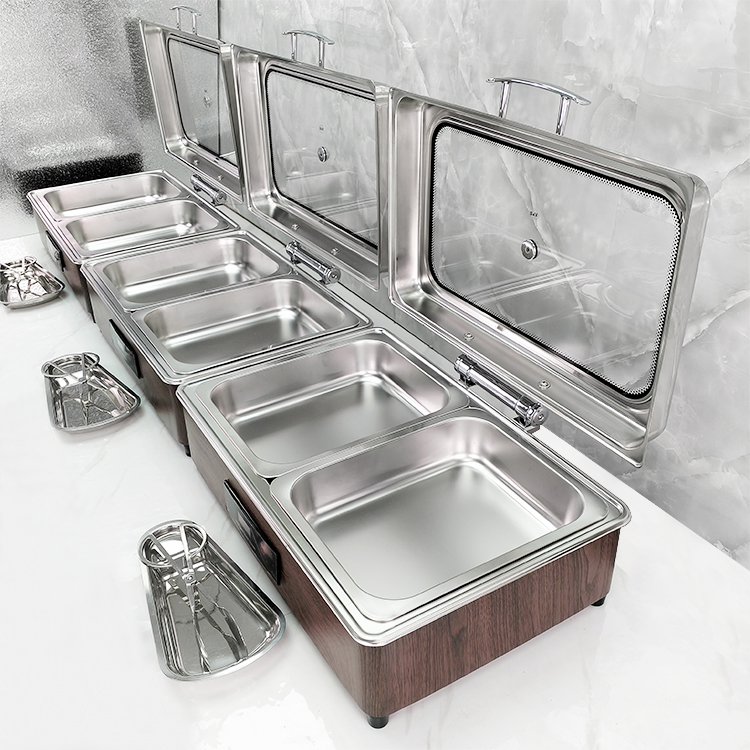 Commercial Buffet Stainless Steel Food Warmer Restaurant Electric Food Warm Chafing Dish
