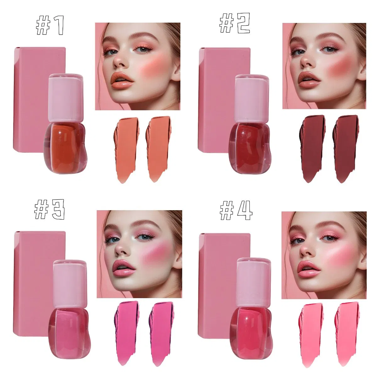 Professional Smoothing Blusher Cheek Makeup Vegan Liquid Matte Blush Cosmetics
