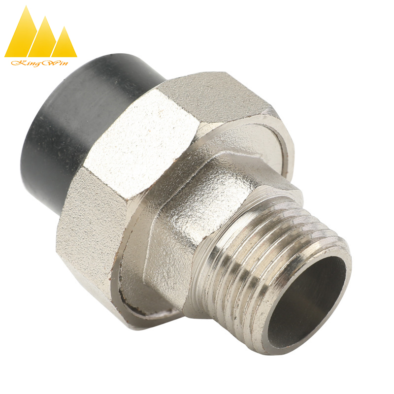 HDPE Plastic Pipe Union Brass Male Threaded Union PE Socket Fusion Pipe Female Thread Union for Water Supply SDR11 DIN Standard