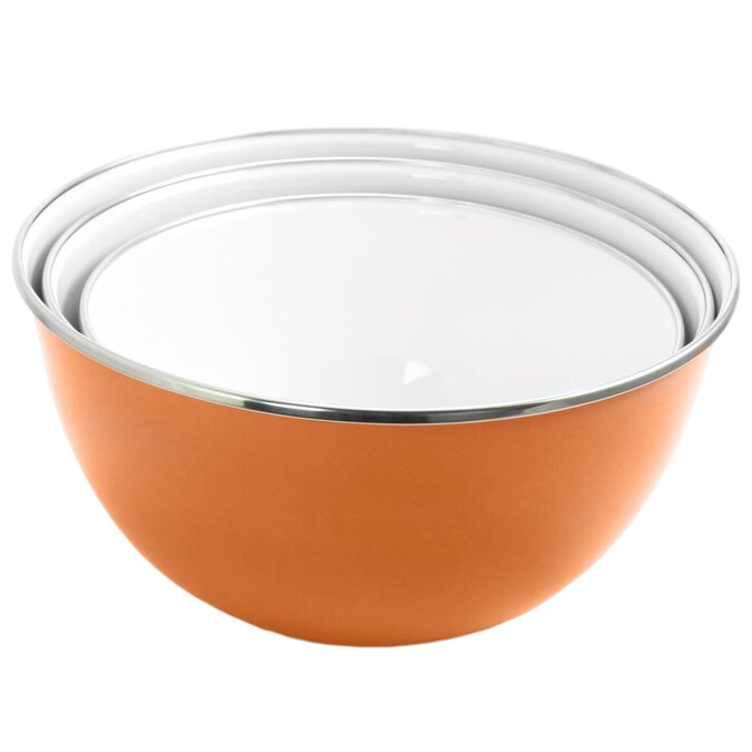 Factory Wholesale Enamel Mixing Bowls with Plastic Lids 20cm Enamel Bowls