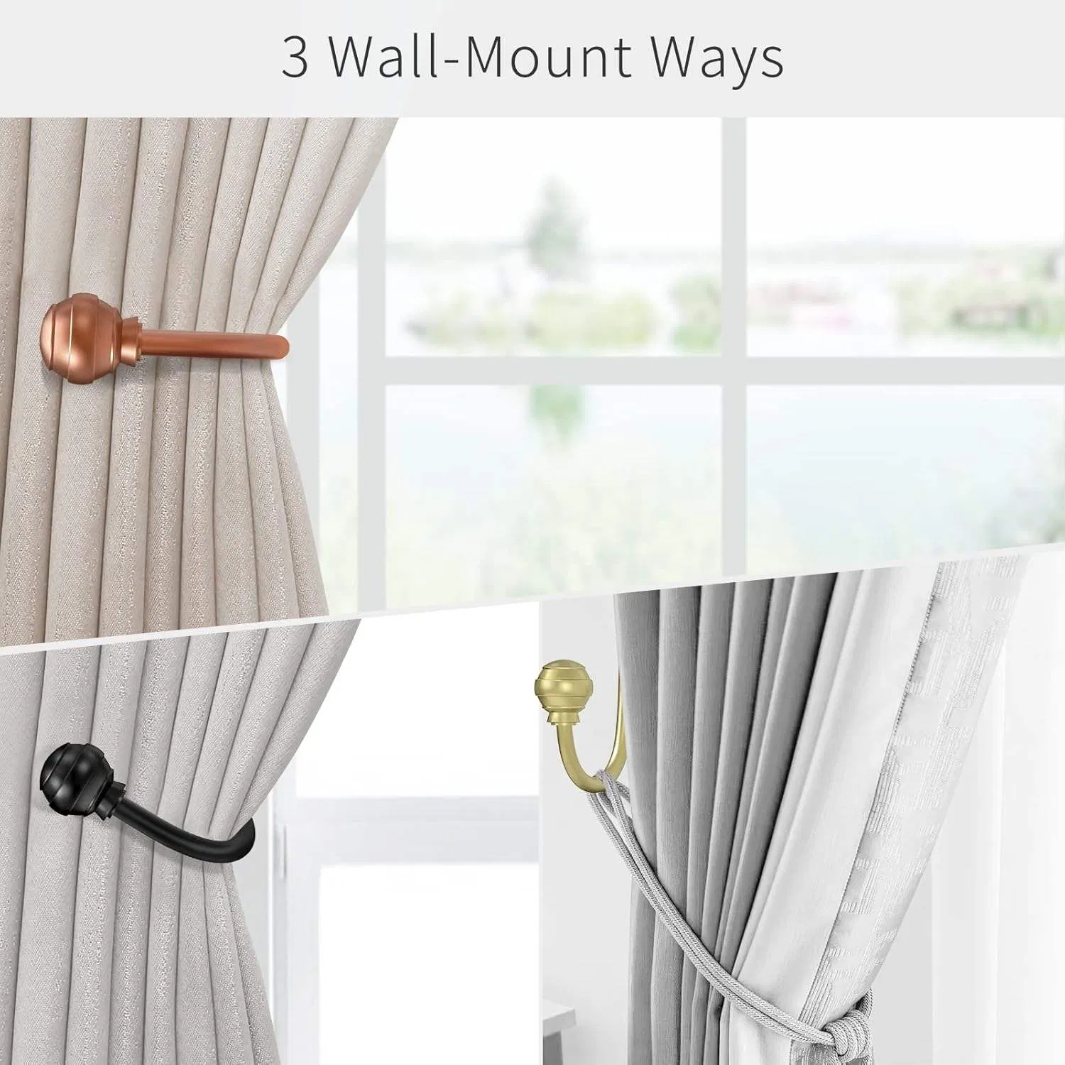 Factory Direct Sale Curtain Holdback Curtain Hooks Holders with Different Styles