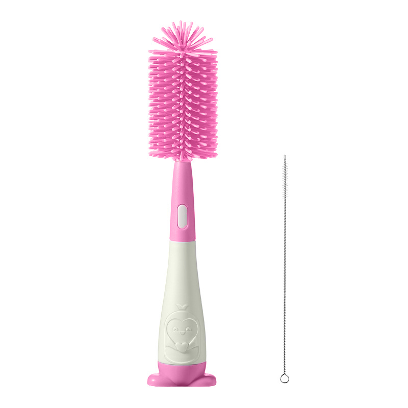 Newly Designed Silicone Bottle Brush Cup Brush High-Quality 3-in-1 Baby Bottle Brush Customization